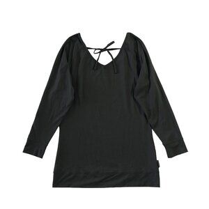 Merrell Top Womens M Dark Grey/Black Opti-wick Mara Dolman Long Sleeve Tie Back